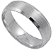 Oxford Ivy Men's 14K White Gold 6MM Comfort Beveled Edge Wedding Band (Available Ring Sizes 8-12 1/2) Size 8.5