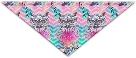 Dog Bibs Dog Saliva Towel Cotton The Cartoon Owl Triangular Bandage Scarf Accessories For Small Puppy Dogs Pet Dog