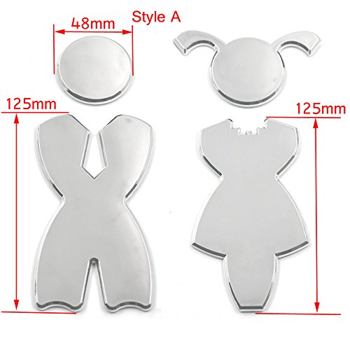 Fujiyuan 1 pair Wall Stickers Toilet Door Sign Restroom Acrylic Men Women hildern Washroom Modern Signage Plaque Style A