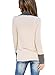 MIHOLL Fashion Women Front Cross Plunging Sweater (Large, Beige)