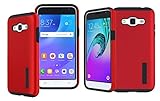 Samsung Galaxy J3 Incipio DualPro Hard Shell Case with Impact Absorbing core - Black / Red