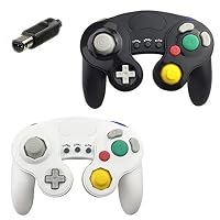 JBER Gamecube Controller Compatible with Nintendo Switch/Wii U/Wii/PC 2 Pack Classic Wired Gamecube Controller for Switch PC Wii u with Turbo Function (1 Pack, White)