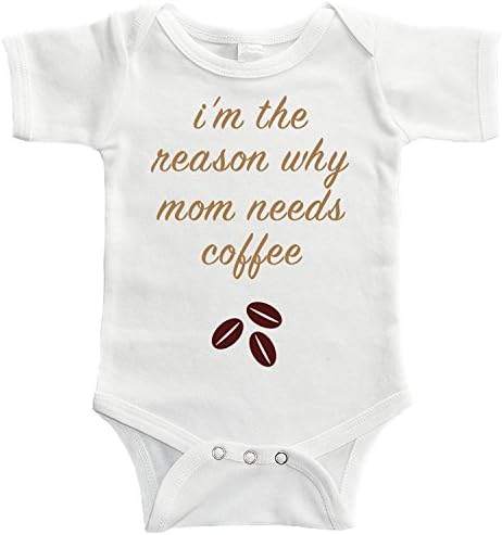 Starlight Baby I'm The reason Why Mom Needs Coffee Bodysuit