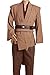 Cosplaysky Adult Tunic Hooded Robe Outfit for Jedi Costume Brown Version