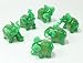 Feng Shui Set of 6 Jade Green Elephant Statues Wealth Lucky Figurines Home Decor Housewarming Congratulatory Gift US Seller by KT