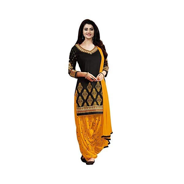 Cloth-Clock-Womens-Crepe-Printed-Unstitched-Salwar-Suit-Dress-Material-Free-SizeBlack-Yellow Cloth-Clock-Womens-Crepe-Printed-Unstitched-Salwar-Suit-Dress-Material-Free-SizeBlack-Yellow