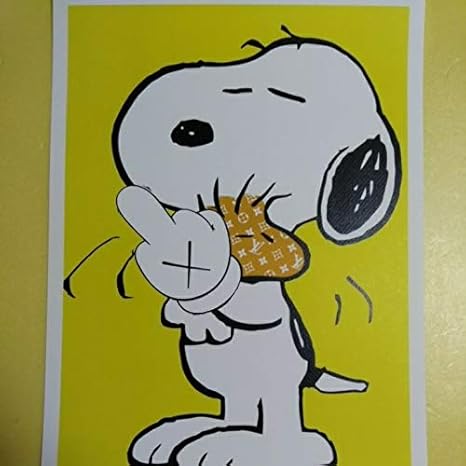 Amazon Co Jp 限定100枚death Nyc シルクスクリーンポスター Snoopy スヌーピー ウッドストック ルイ ヴィトン Louis Vuitton トムエバハート ホビー 通販