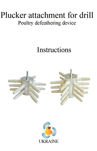 Chicken Plucker Drill Attachments - Poultry Feather Remover 15 Fingers (Broiler Duck) with Best Chicken Plucker Fingers (White)