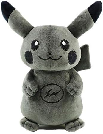 SHDZKJ Dark Lightning Pikachu Plush Stuffed Toys Cute Anime Game Toys (Standing, 11.8")