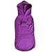 EXPAWLORER Fleece Dog Clothes with Pocket, Cold Weather Spring Vest Sweatshirt Hoodie with O-Ring, Purple L