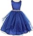 Little Girls Ruffle Dazzling Stone Waist Flowers Girls Dresses