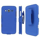 Samsung ATIV S Neo Belt Clip Case, MPERO Collection 3 in 1 Tough Blue Kickstand Case for Samsung ATIV S Neo I800
