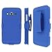 Samsung ATIV S Neo Belt Clip Case, MPERO Collection 3 in 1 Tough Blue Kickstand Case for Samsung ATIV S Neo I800