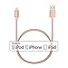 Luxtr Tough Armor Aluminum and Nylon design iPhone Charger for all Devices 6.5 feet - Rose Gold