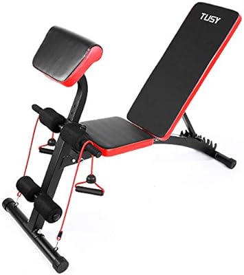 Amazon Com Tusy Adjustable Weight Bench For Full Body Workout Multi Purpose Utility Weight Bench Flat Bench Press For Home And Gym Sports Outdoors