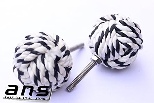 Pair of Rope Shelves Cabinet Drawer Pulls Knobs by Asian Nautical Store
