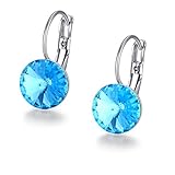 Swarovski Stud Earrings 10mm for Womens Earrings By Swarovski (Blue)