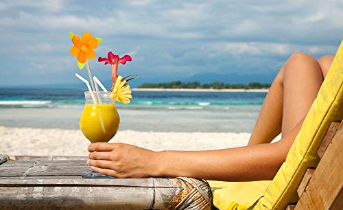 BOSHENG Lot of 144 Cute Flower Snack Cocktail Food Picks Appetizer Bamboo Sticks - Thumbnail 3