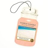 Yankee Candle Classic Paper Car Jar Hanging Odor Neutralizing Air Freshener, Pink Sands Scent