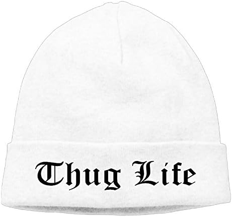 Raining Sunlight Unisex Cool Thug Life Text Graphic Casual Flexible Winter Hats/Ski Cap/Beanie/Skully Hat Cap