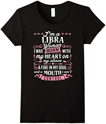 Women's Libra Shirt I'm a Libra Women T-Shirt Zodiac Birthday Gift Large Black