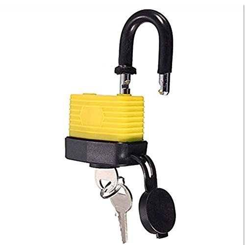 moon-1 Set of 4 Keyed Alike Waterproof Padlock, 4” Wide Body - Weather Resistant Outdoor Padlock, 8 Keys Included - Thumbnail 4