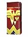 iPhone 8 Plus Wallet Case, DURARMOR Red Wonder Woman Premium PU Leather Wallet Case with ID Credit Card Cash Slots Flip Stand Wrist Strap Cover Carrying Case Red Wonder Woman