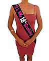 â€œItâ€™s My 18th Birthdayâ€ Black and Pink Glitter Satin Sash â€“ Happy 18th Birthday Party Supplies, Ideas and Decorations- Funny Birthday