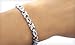 Silver Tone 6.6ct TGW Blue Topaz & Diamond Accent Infinity Bracelet (7.5)