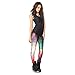 Jiayiqi Women's Trendy Digital Print Galaxy Sky Sexy Leggings Tights Rainbow,Green,One Size