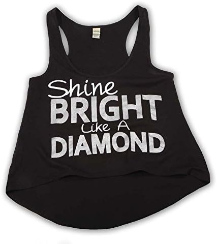 Luv Dance Shine Bright Like a Diamond Tank Black Medium