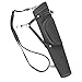 KRATARC Archery Dual Use Leather Back Arrow Quiver Hip Quiver Waist Hang Side with Hook (Black)