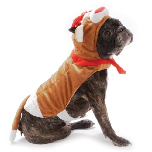 SOCK MONKEY DOG COSTUME Plush Dress Up Outfit Pet Halloween size LARGE