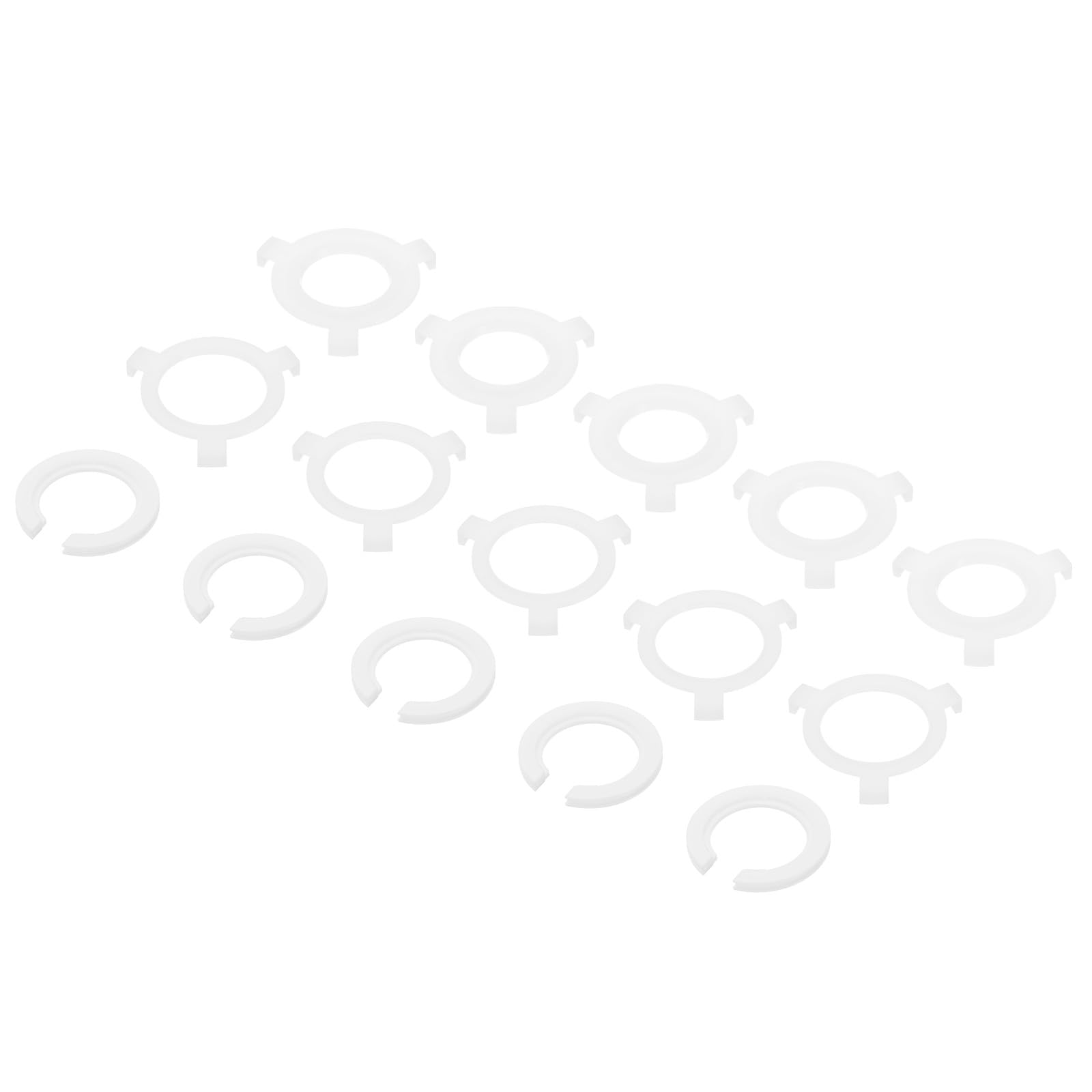 PATIKIL Lamp Shade Rings, 15pcs Lampshade Adapter Reducing Rings Converters Light Holder for Table Floor Lamp, White