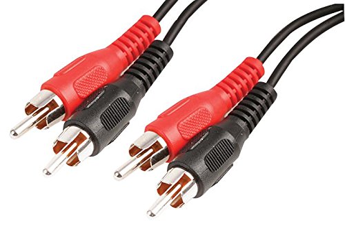 Pro Signal PSG00244 2x Phono (RCA) Male to 2x Phono Male Lead, 5m, Black