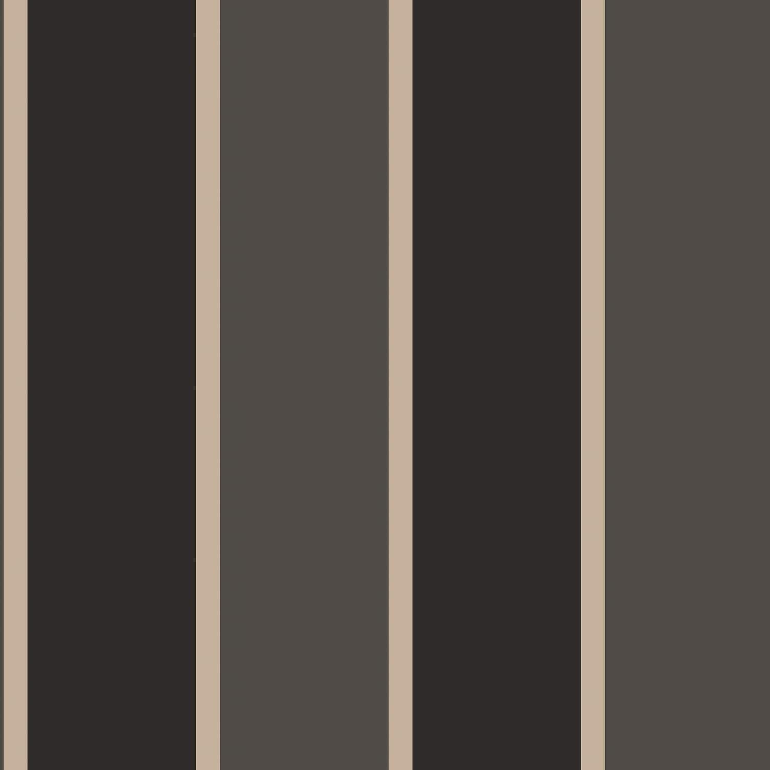 Galerie G67544 Smart Stripes 2, Tri-Colour Wide Stripes Design Wallpaper, Black/Grey/Gold, 10m x 53cm