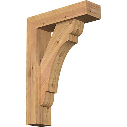 Ekena Millwork BKT0604X20X28OLY05SWR Olympic Block Smooth Bracket w/Offset Brac…