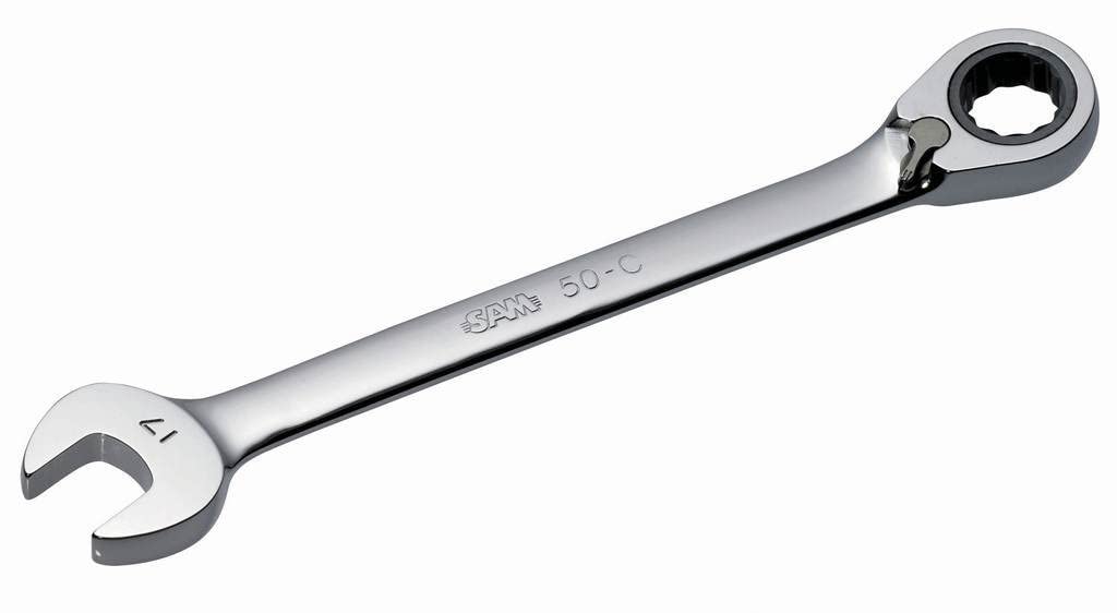 SAM Outillage 50-C Combination Spanner and Ratchet 13 mm Chromée Brillante