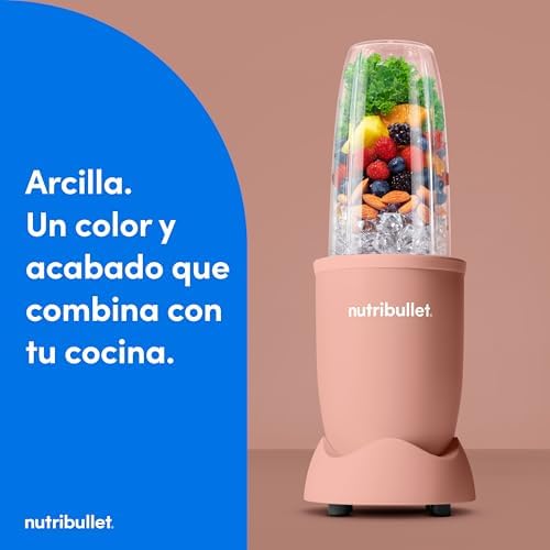 Pro 900 - Batidora Personal Multifunción, Blender Frutas y Verduras, Diseño Compacto, Fácil de Usar y Limpieza Rápida, Extracción de Nutrientes, 900W, Mineral Rosa Mate (NB904MACL)