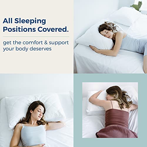 BELVOIR Cooling Shredded Memory Foam Pillow for Sleeping - 100% Cotton Hypoallergenic Cover with 3D Air Flow Mesh Gusset - Adjustable Gel-Infused Memory Foam Filling - 20 x 30 inches (50x75cm)