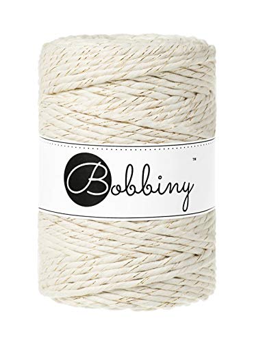 Bobbiny Macrame Cords 5 mm - 100 m Choice (Golden Natural)