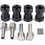 Readytosky 12mm Wheel Hex Hub 20mm Extension Hex Drive Adapter for 1/10 RC Crawler Scx10 D90(4PCS)