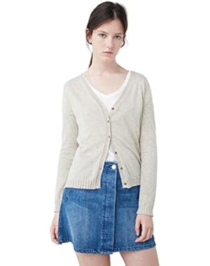 Mango Women's Ribbed Cotton Cardigan