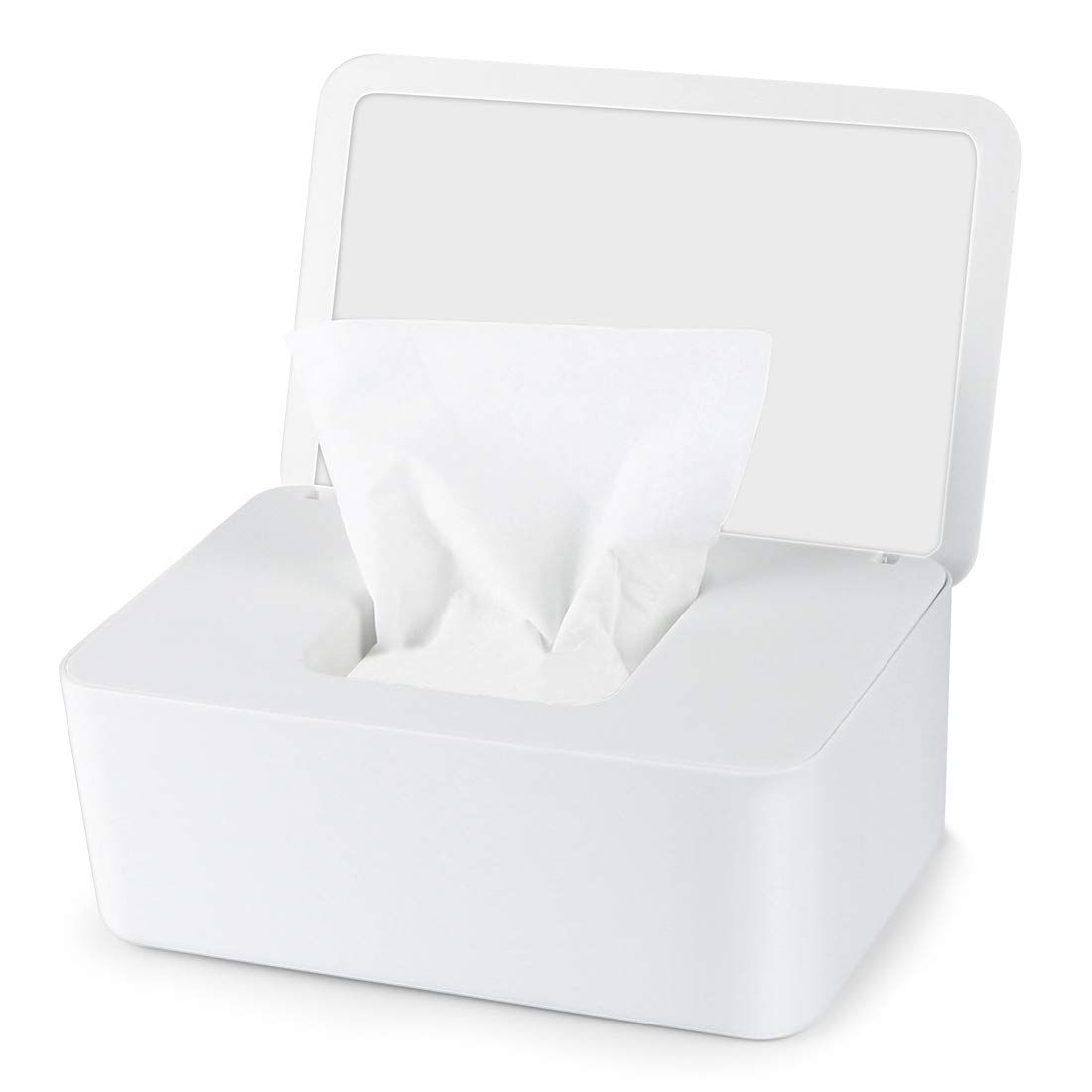 O-Kinee Wet Wipes Dispenser Box, Baby Wipes Dispenser, Toilet Wipes Dispenser Box White, Dry Wet Tissue Paper Case Holder, Tissue Storage Box Case with Lid Dustproof for Home Office