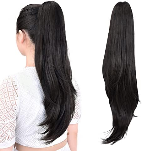ShulaSHOP ponytail extension,24 claw clip hair extensions ponytail