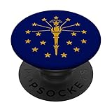 Indiana State Flag PopSockets Grip and Stand for
