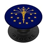 Indiana State Flag PopSockets Grip and Stand for