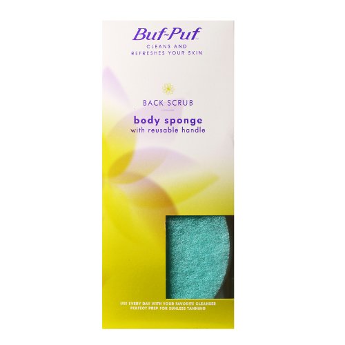 Buf Puf Back Scrub Body Sponge With Reusable Handle