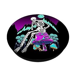 Skeleton On Mushroom Retro Disco Techno EDM Music