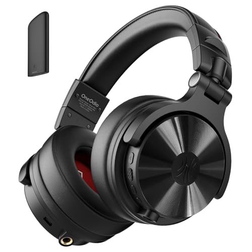 OneOdio Studio Max 1 Kabellose Over Ear DJ Kopfhörer, 120 Std. Spielzeit, 20 ms geringe Latenz, Hi-Res/LDAC-Audio, Dongle/Bluetooth 5.3/3,5 mm/6,35 mm für Musik